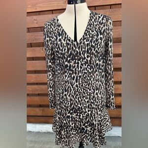 Banana Republic leopard  Print V-Neck dress
